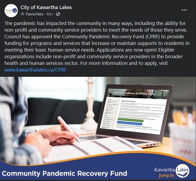 February 3: Community Pandemic Recovery Fund