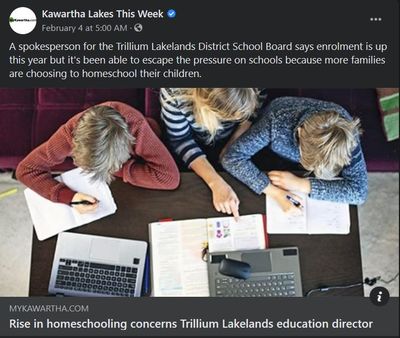 February 3: Rise in homeschooling concerns Trillium Lakelands education director