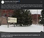 February 8: Lindsay nursing home reports two more deaths and 31 residents, 20 staff with COVID-19