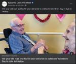 February 13: 106-year-old man and his 98-year-old bride to celebrate Valentine's Day in style in Lindsay