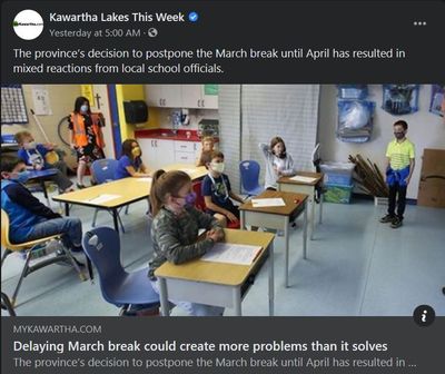 February 15: Delaying March Break could create more problems than it solves