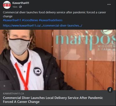 February 17: Commercial diver launches local delivery service after pandemic forced a career change