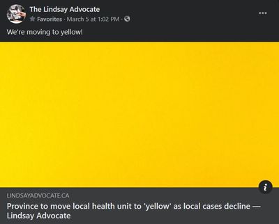 March 5, 2021: Province to move local health unit to 'yellow' as local cases decline