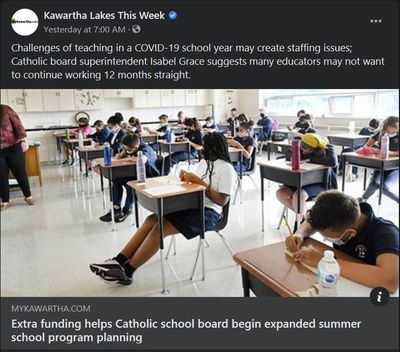 April 7, 2021: Extra funding helps Catholic school board begin expanded summer school program planning