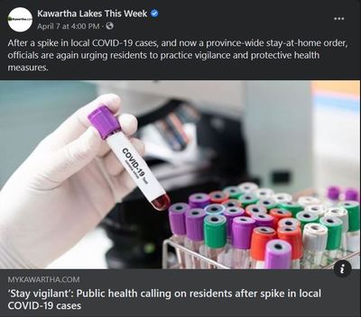 April 7, 2021: 'Stay vigilant' - Public health calling on residents after spike in local COVID-19 cases