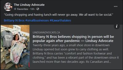 April 8, 2021: Brittany N Bros believes shopping in person will be popular again after pandemic