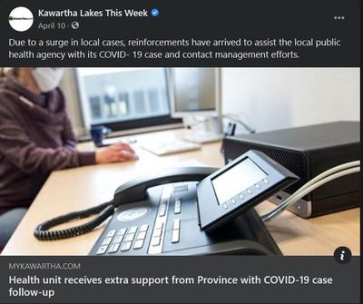 April 10, 2021: Health unit receives extra support from Province with COVID-19 case follow-up