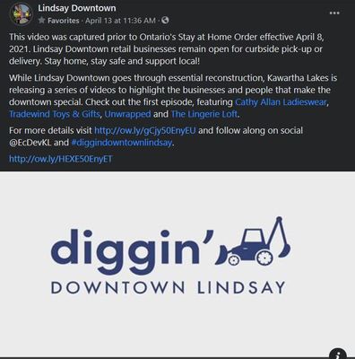 April 13, 2021: Diggin' Downtown Lindsay