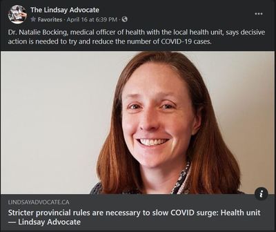 April 16, 2021: Stricter provincial rules are necessary to slow COVID surge - health unit