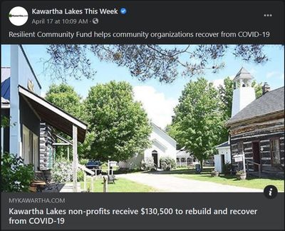 April 17, 2021: Kawartha Lakes non-profits receive $130,500 to rebuild and recover from COVID-19