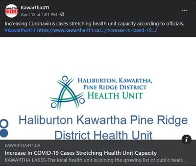 April 18, 2021: Increase in COVID-19 cases stretching health unit capacity