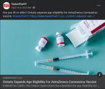 April 19, 2021: Ontario expands age eligibility for AstraZeneca coronavirus vaccine