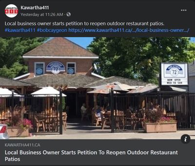 April 21, 2021: Local business owner starts petition to reopen outdoor restaurant patios
