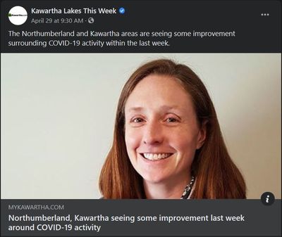 April 28, 2021: Northumberland, Kawartha seeing some improvement last week around COVID-19 activity