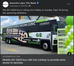 September 13, 2021: Mobile GO-VAXX bus rolls into Lindsay to provide extra access to vaccines