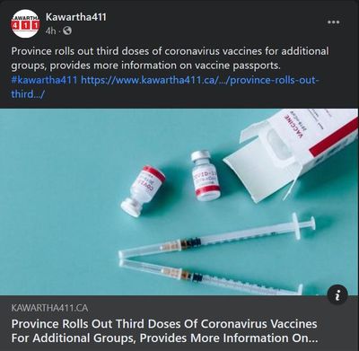 September 14, 2021: Province rolls out third doses of coronavirus vaccines for additional groups, provides more information on vaccine passports