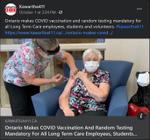 October 1, 2021: Ontario makes COVID vaccination and random testing mandatory for all long-term care employees, students, and volunteers