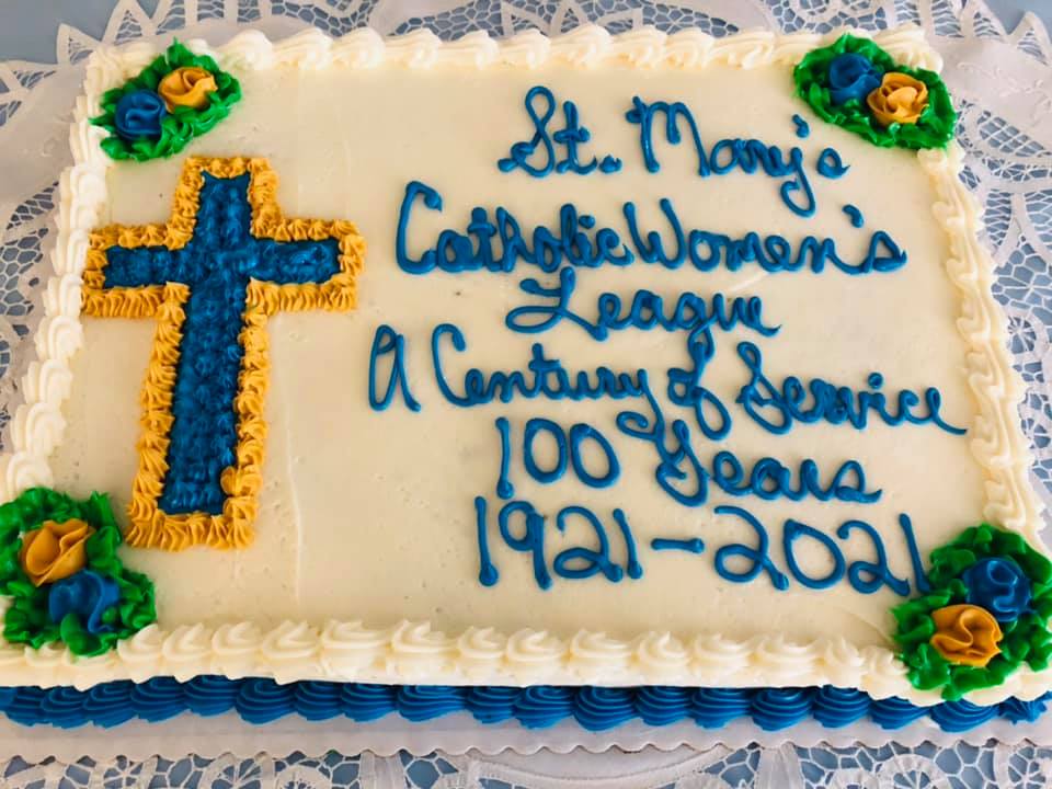 October 2, 2021: The Catholic Women's League, St. Mary's Church, celebrates 100 years