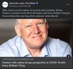 October 12, 2021: Fenelon Falls native brings perspective to COVID-19 with Every Brilliant Thing