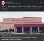 December 16, 2021: COVID-19 outbreak declared at St. Dominic Catholic Elementary School in Lindsay