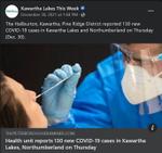 December 30, 2021: Health unit reports 130 new COVID-19 cases in Kawartha Lakes, Northumberland on Thursday