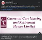 January 3, 2022: COVID outbreak declared at Caressant Care Long Term Care in Lindsay