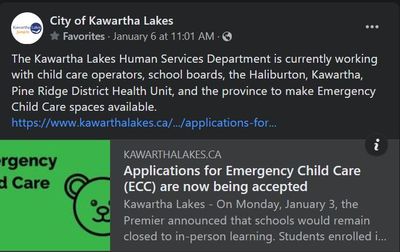 January 6, 2022: Applications for emergency child care (ECC) are now being accepted