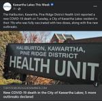 January 11, 2022: New COVID-19 death in the City of Kawartha Lakes; 5 more outbreaks declared
