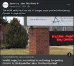 November 21, 2021: Health inspectors committed to enforcing Reopening Ontario Act in Kawartha Lakes, Northumberland