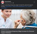 October 28, 2021: Ontario extending temporary wage increase for personal support workers