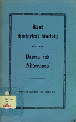 Kent Historical Society papers and addresses, Vol. 8