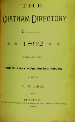 The Chatham Directory 1892