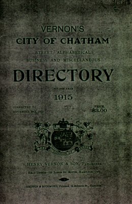 Vernon's city of Chatham street, alphabetical, business, and miscellaneous directory for the year 1915