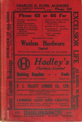 Vernon's city of Chatham (Ontario) miscellaneous, alphabetical, street and business directory for the year 1931