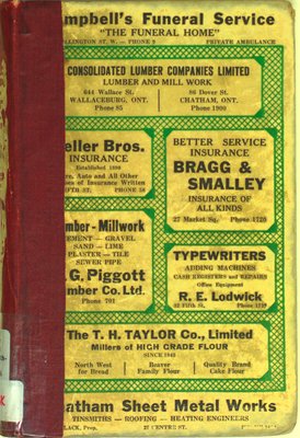 Shepherd's city of Chatham (Ontario) miscellaneous, business, citizen and street directory for the year 1936