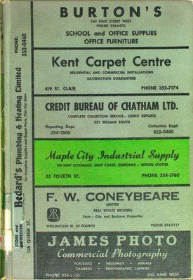 Vernon's city of Chatham (Ontario) directory 1971