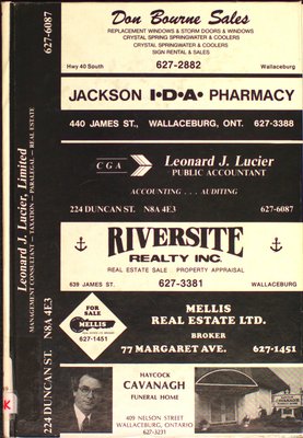 Vernon's 1988-89 Wallaceburg Town Directory