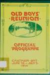 Official programme of the Old Boys' and Girls' Re-union held in Chatham, June 29 to July 5, 1924