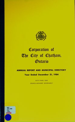 Annual report and municipal directory : year ended December 31, 1984