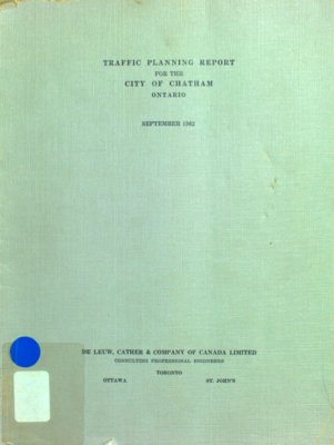 Traffic planning and parking report for the city of Chatham, 1962