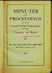 Minutes and proceedings of the Municipal Council of the County of Kent, 1920-23