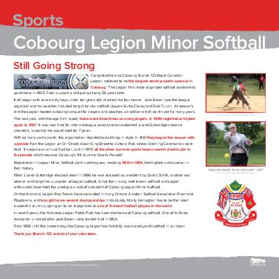 Cobourg Legion Minor Softball