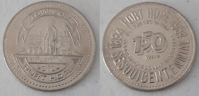 Silver Coloured Commemorative Coin -Port Hope