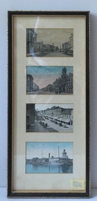 Four pictures of Cobourg- framed