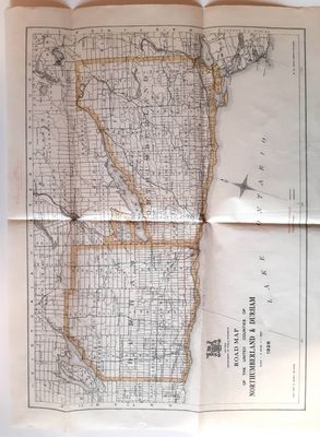 Road Map of United Counties of Northumberland and Durham. Dated 1928.