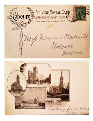 Cobourg Souvenir Postcard. Circa 1904.