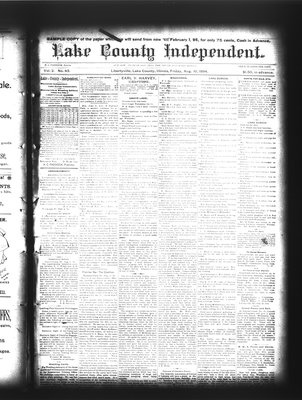 Lake County Independent, 10 Aug 1894