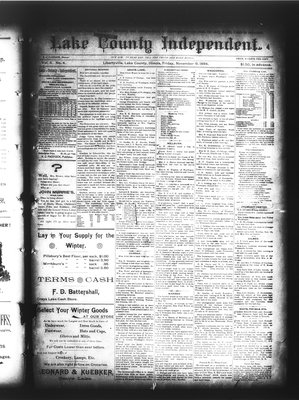 Lake County Independent, 9 Nov 1894