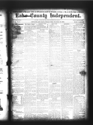 Lake County Independent, 23 Nov 1894