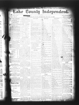 Lake County Independent, 14 Dec 1894